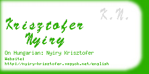 krisztofer nyiry business card